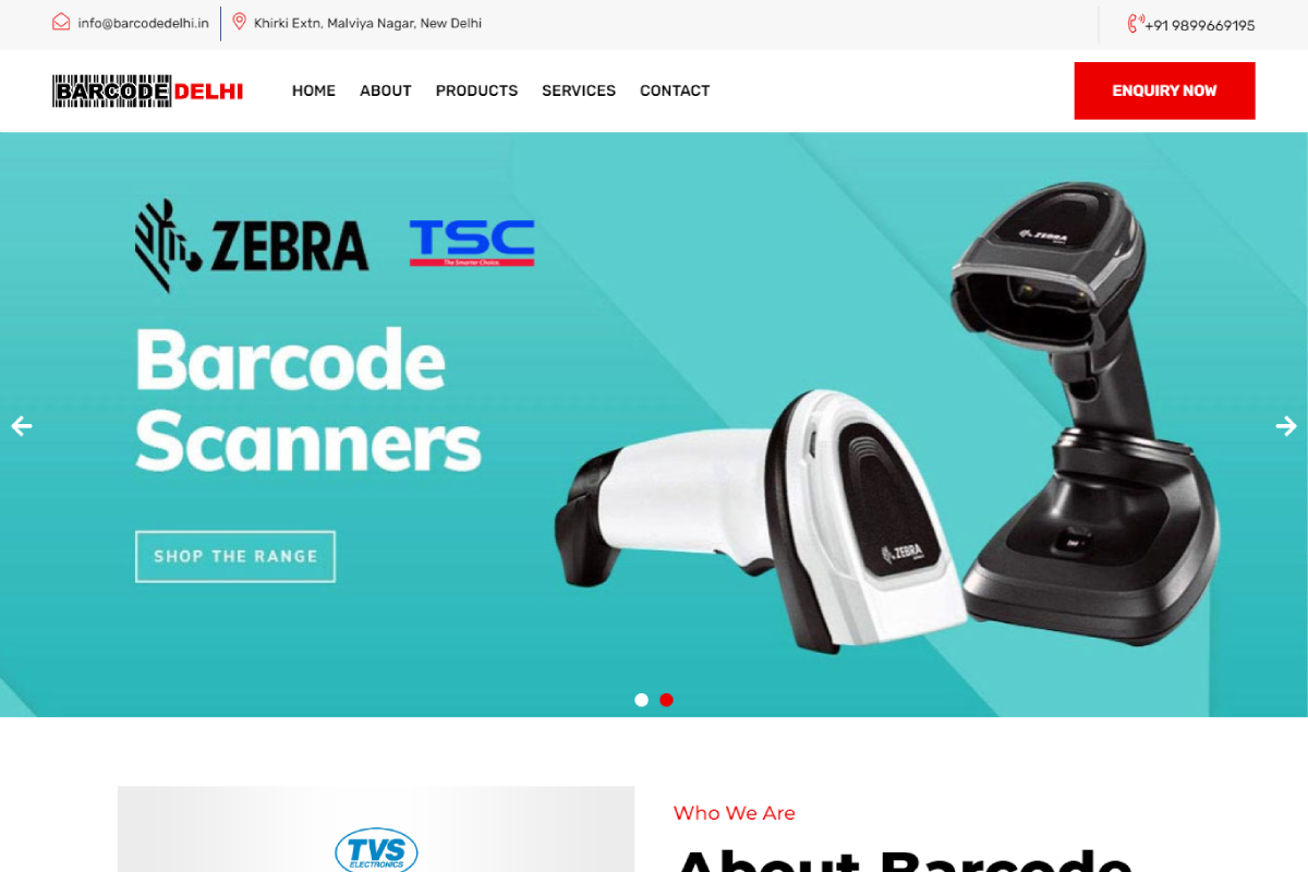 Barcode DelhiWordPress Website